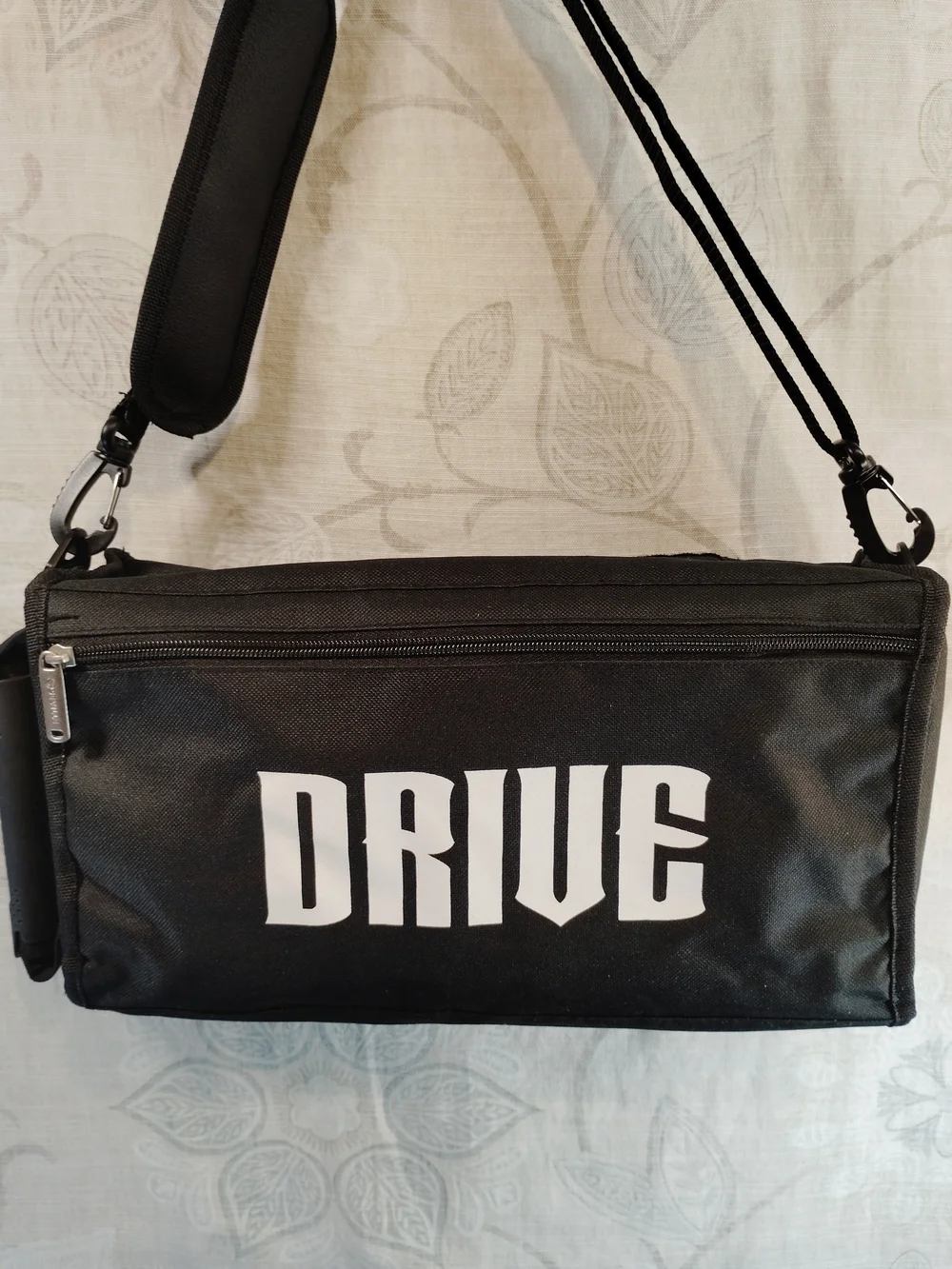 SevilleGear Drive Black Compact Messenger Crossbody Bag with Adjustable Strap